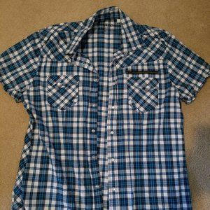 Large, Slim Fit, Plaid Guess Shirt (Button Down)